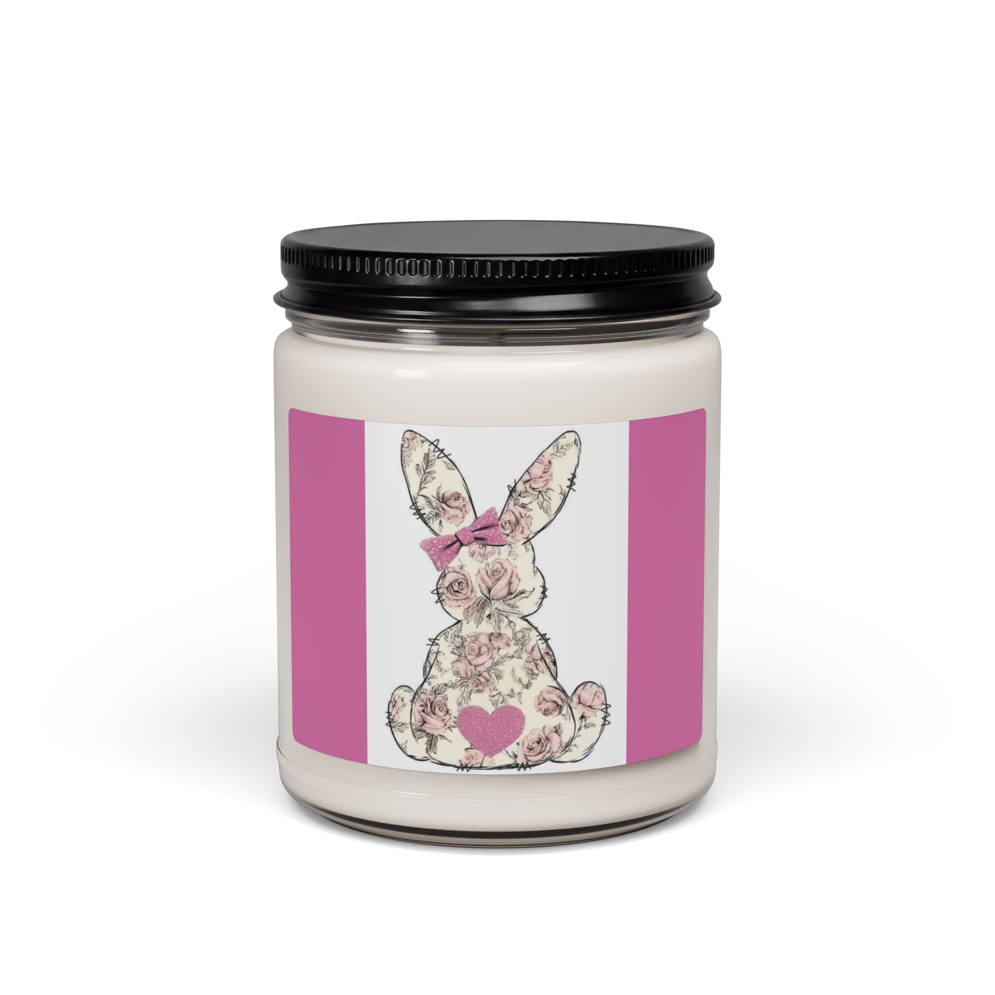 Scented Soy Candle, 9oz, Spring bunny design