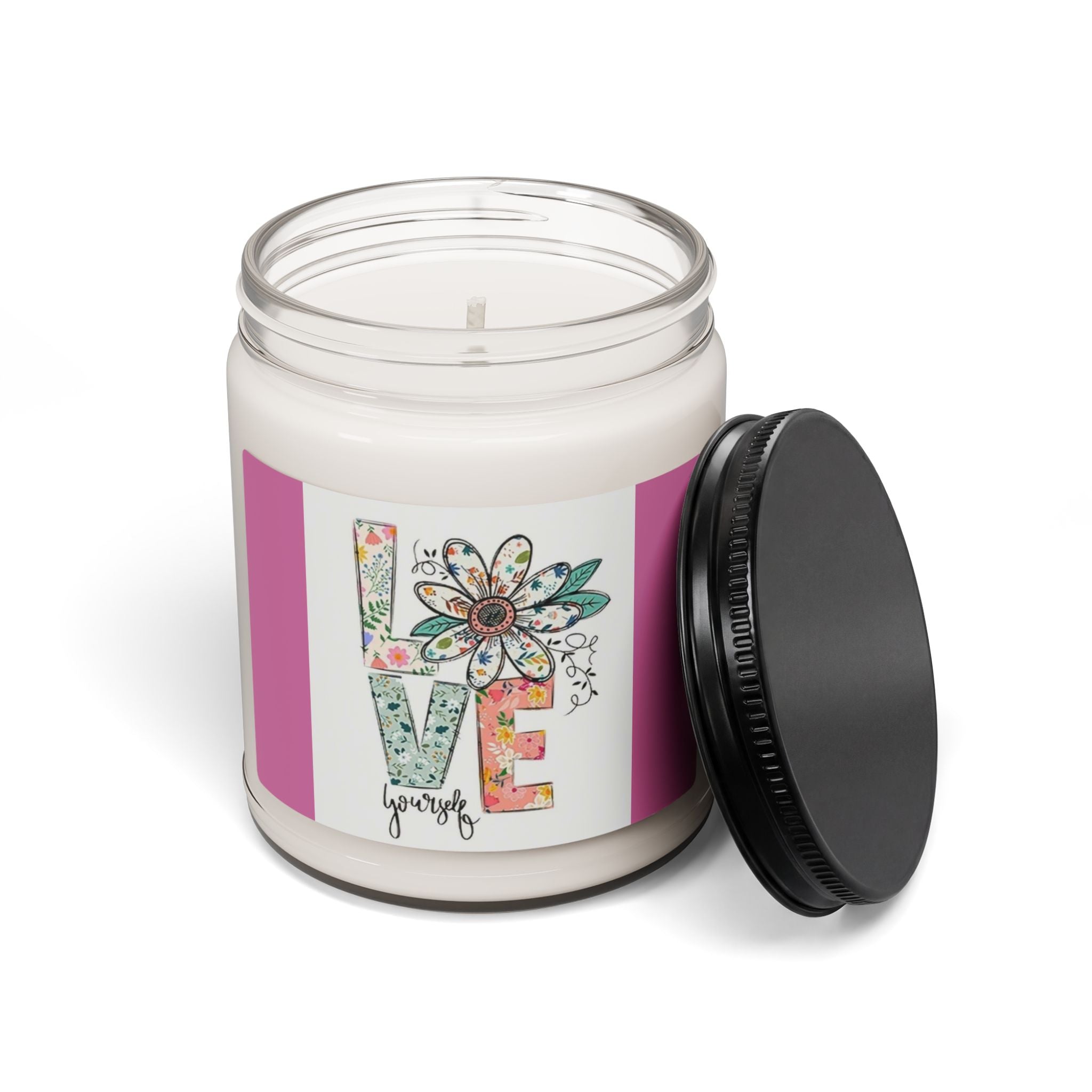 Scented Soy Candle, 9oz, Love yourself, inspirational, affirmations