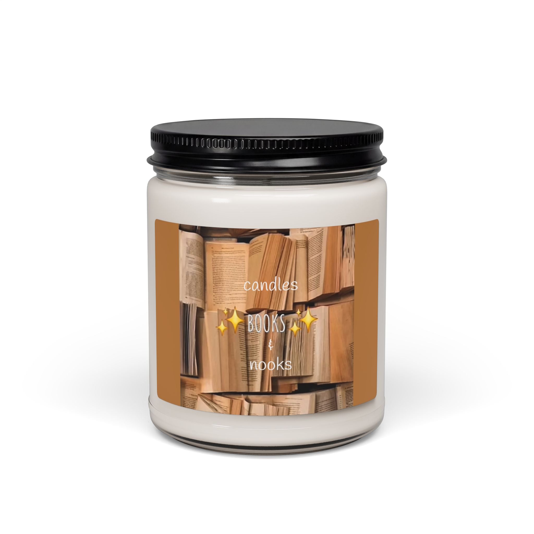 Bookshelf Aesthetic Candle Scented Soy Candle | 9oz Book Lover Home Decor