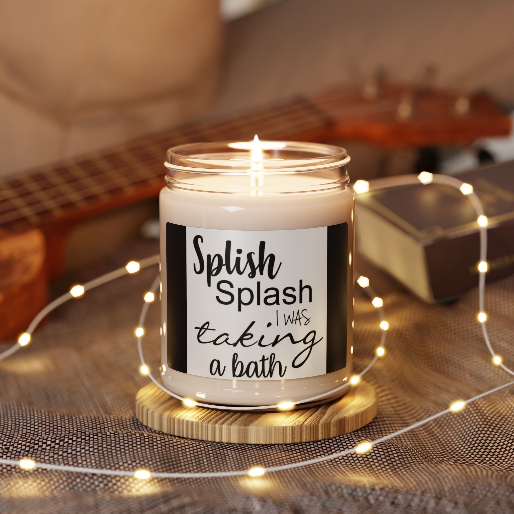 Scented Soy Candle, 9oz, Splish splash I was taking a bath