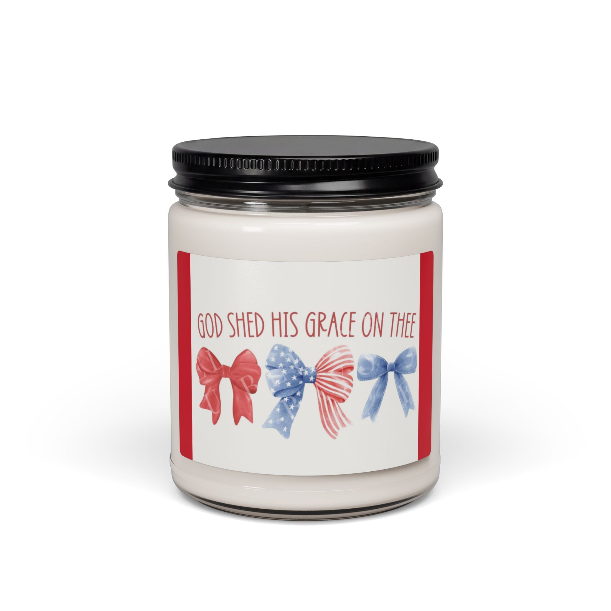Scented Soy Candle, 9oz, God shed his grace on thee, Military, July 4th