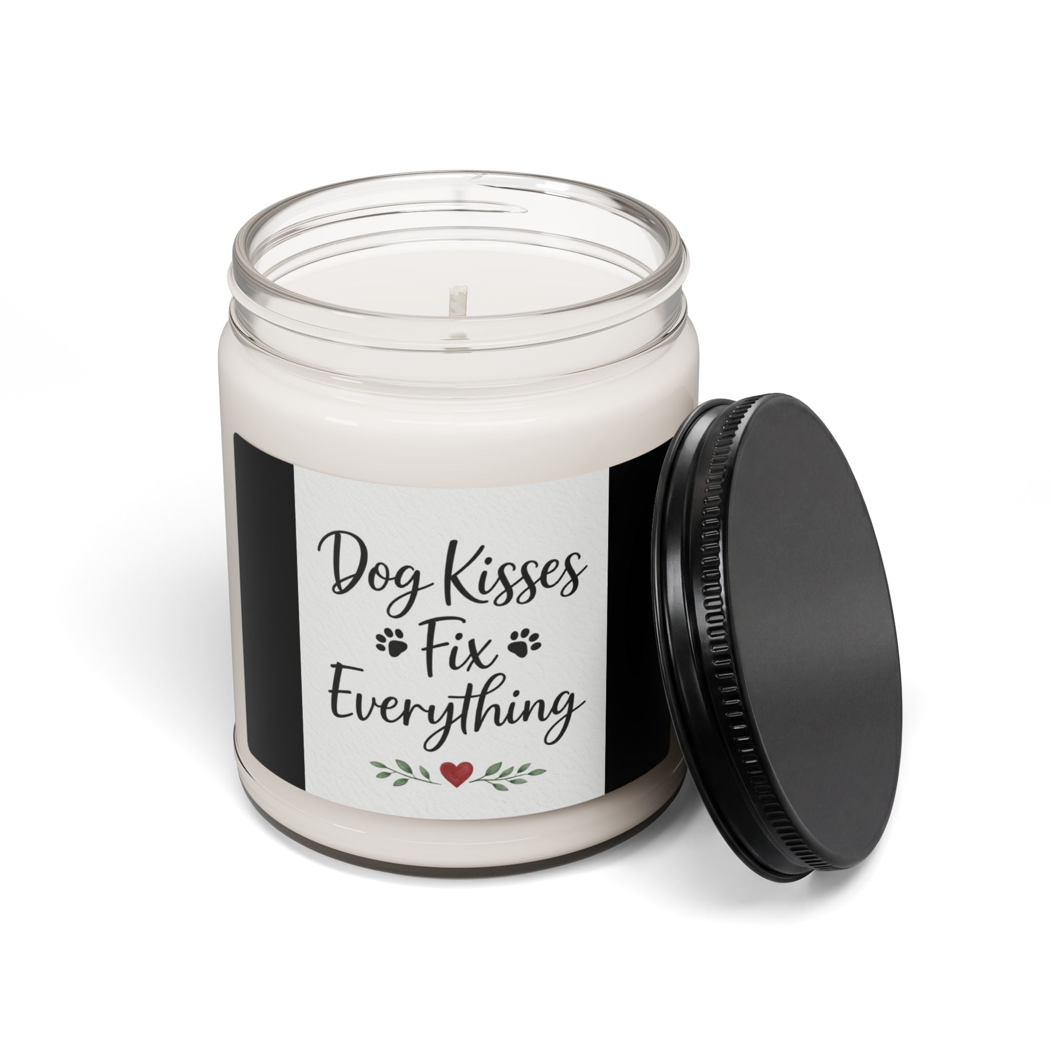 Scented Soy Candle, 9oz Dog kisses fix everything, dog lovers