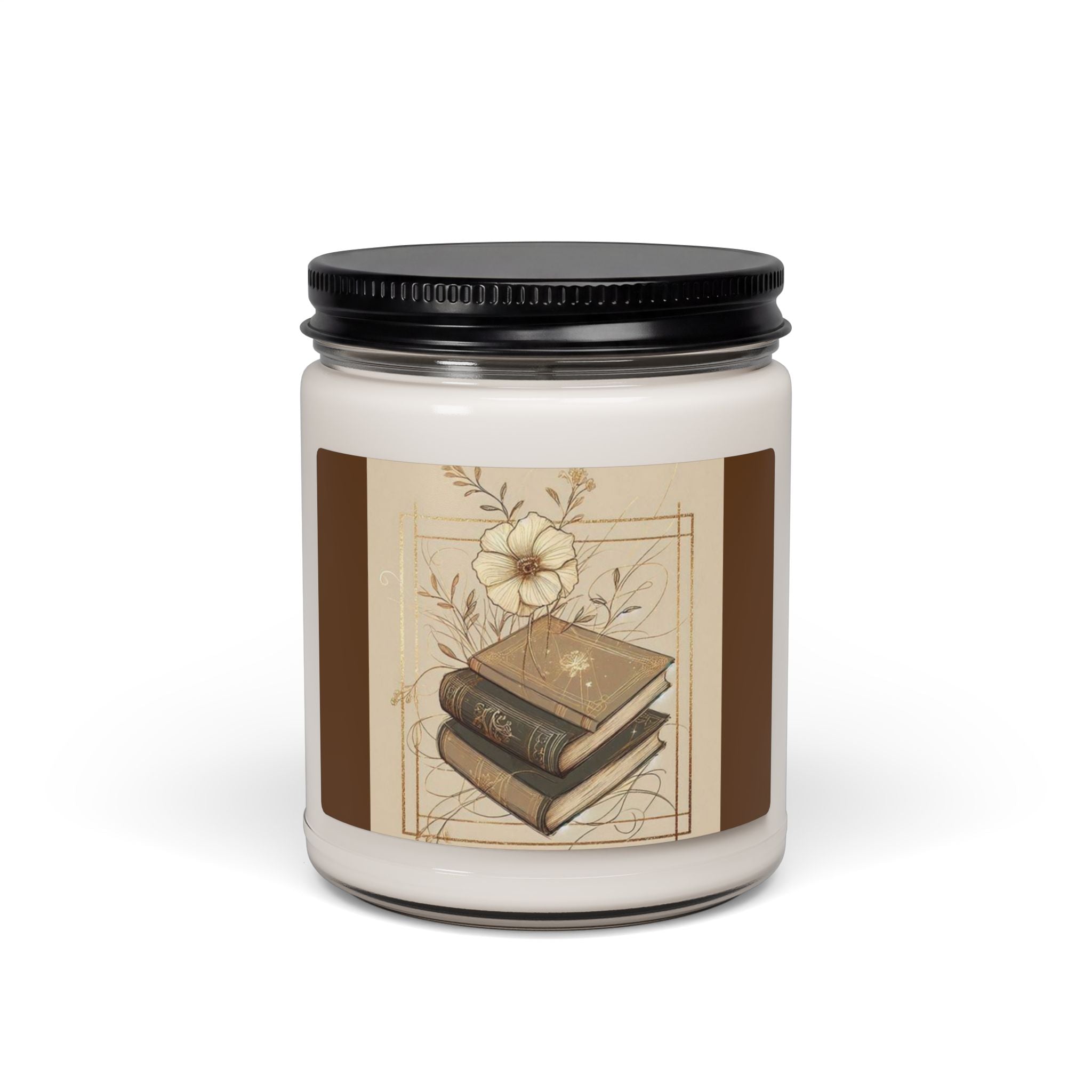 Scented Soy Candle, 9oz, book lover, stacked books