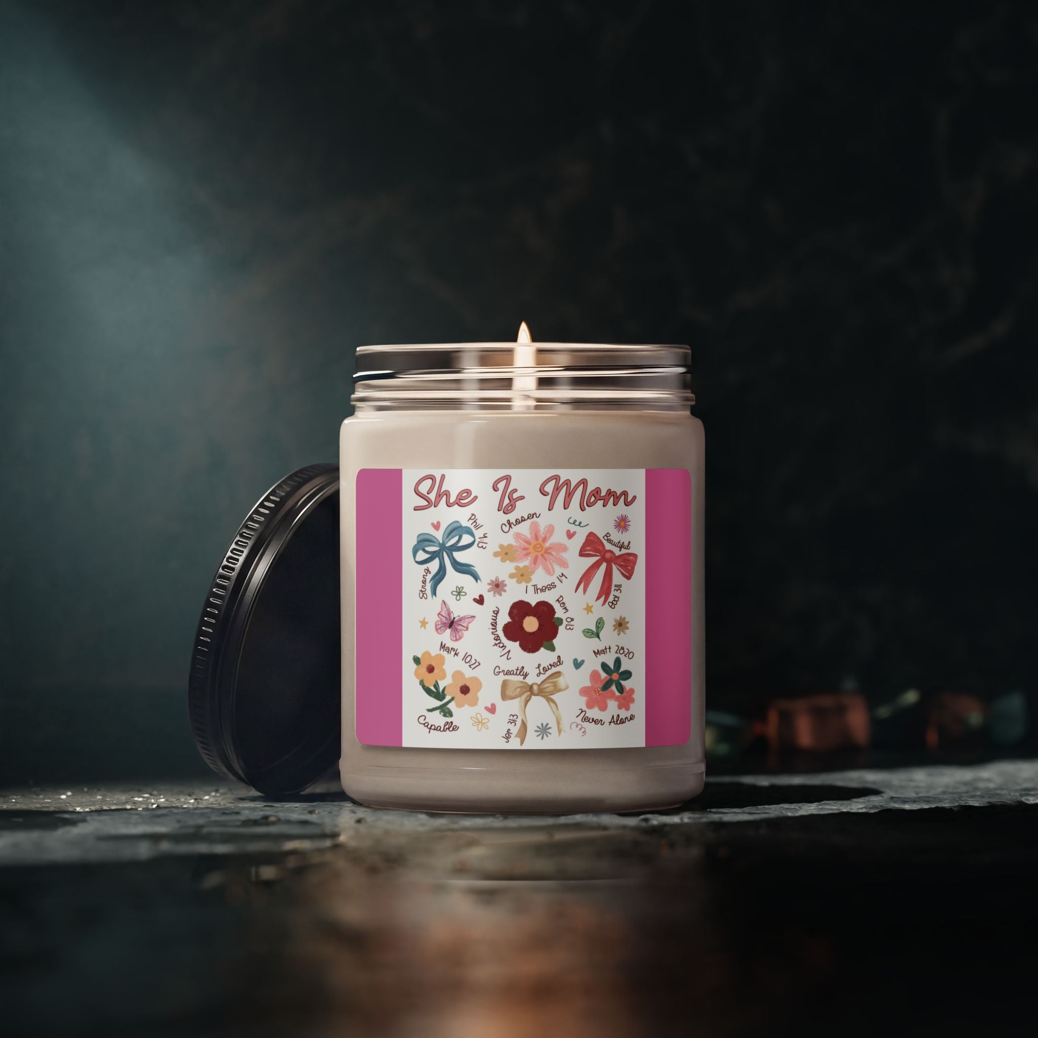 Scented Soy Candle, 9oz, Mom is…., Mom inspirational, affirmations