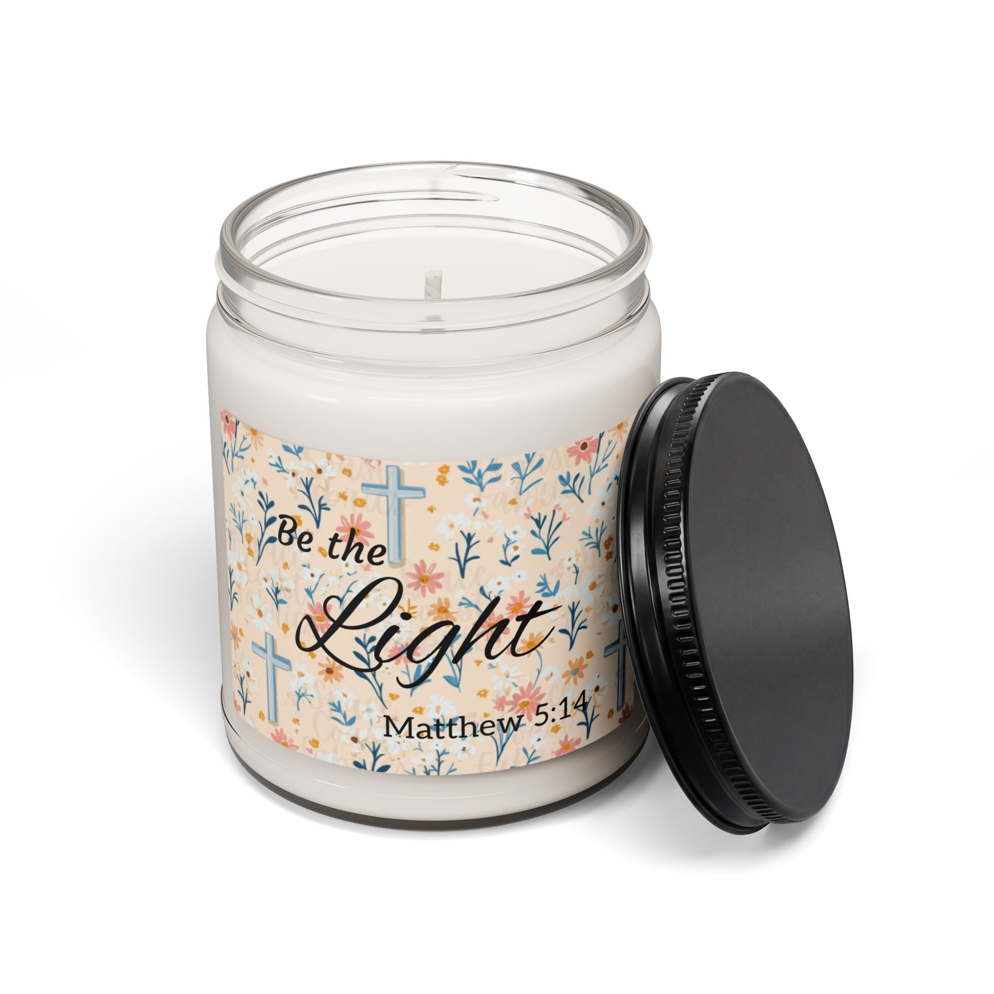 Scented Soy Candle, 9oz, Be the Light. Inspirational, Bible verse design