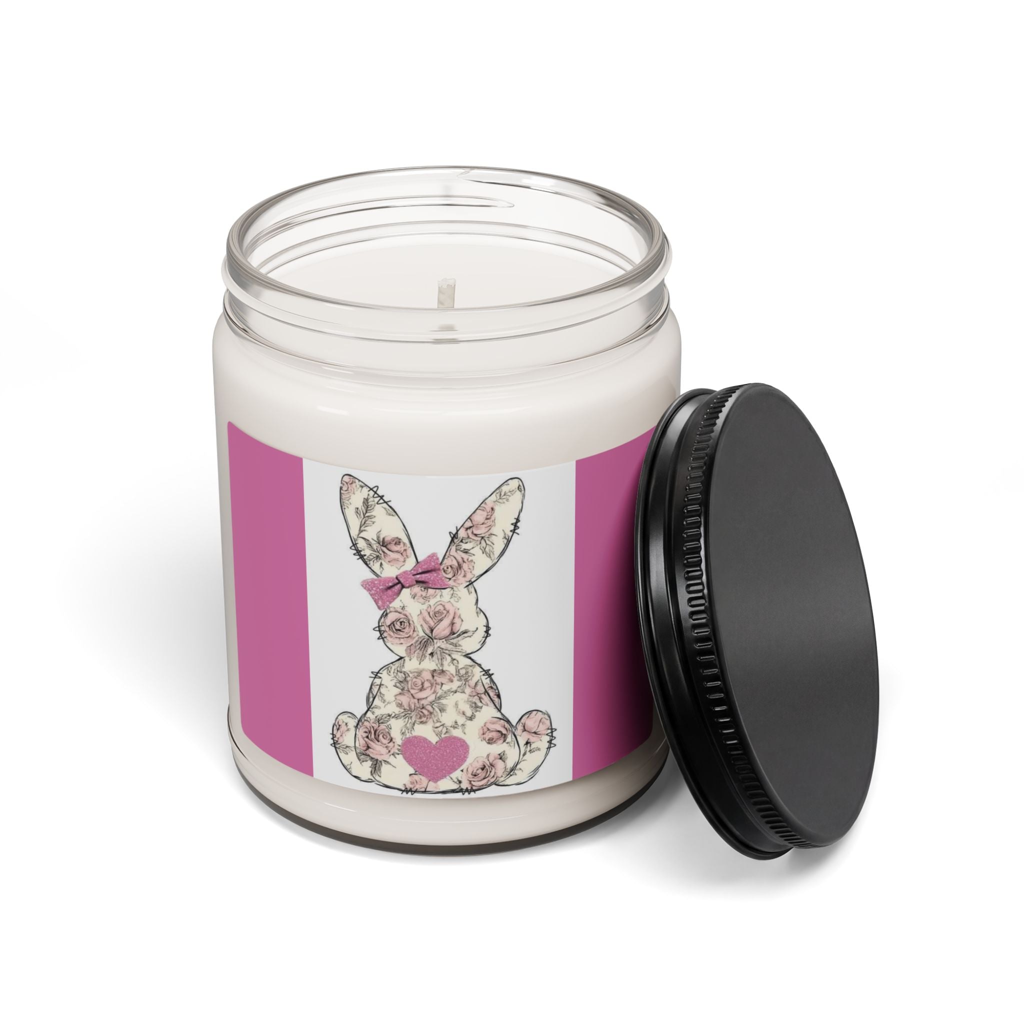 Scented Soy Candle, 9oz, Spring bunny design