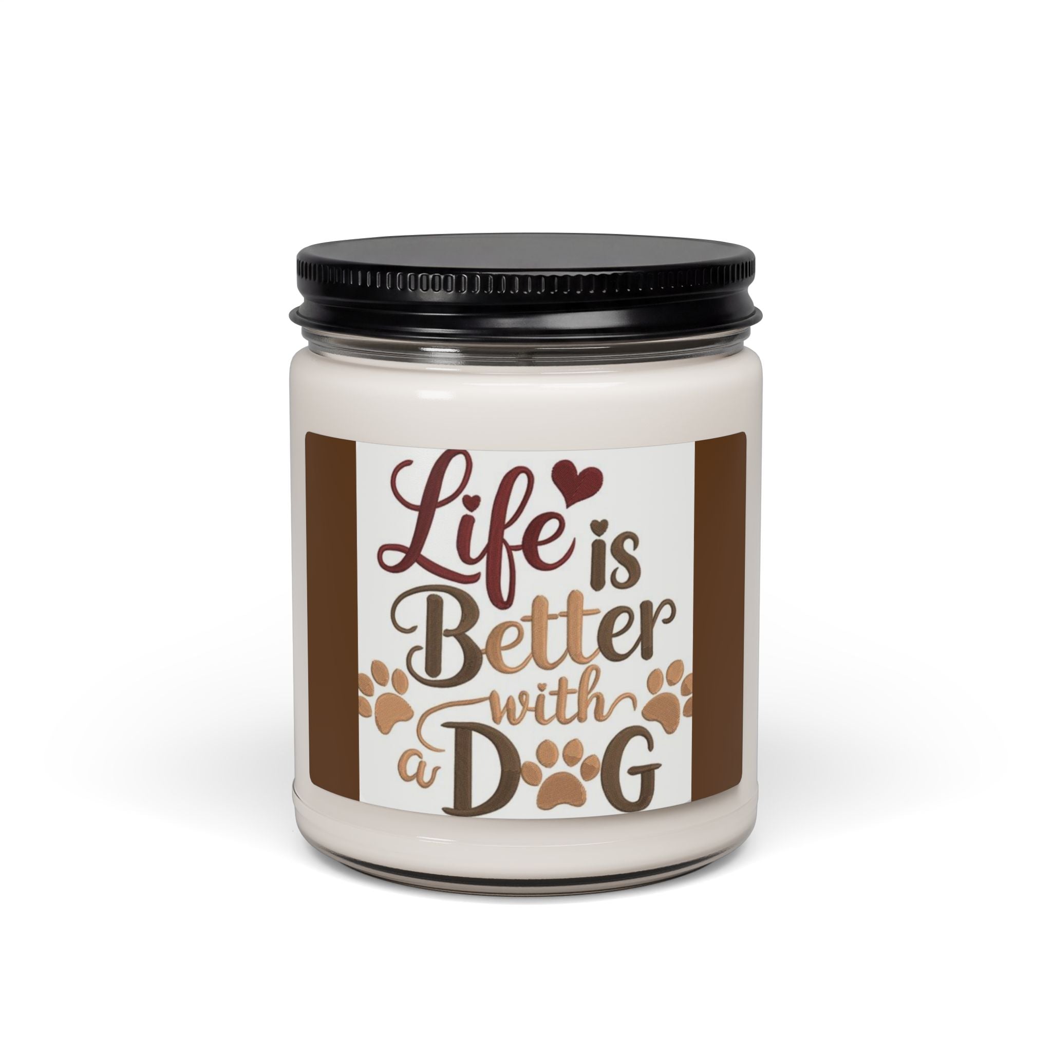 Scented Soy Candle, 9oz, Life is better with a dog