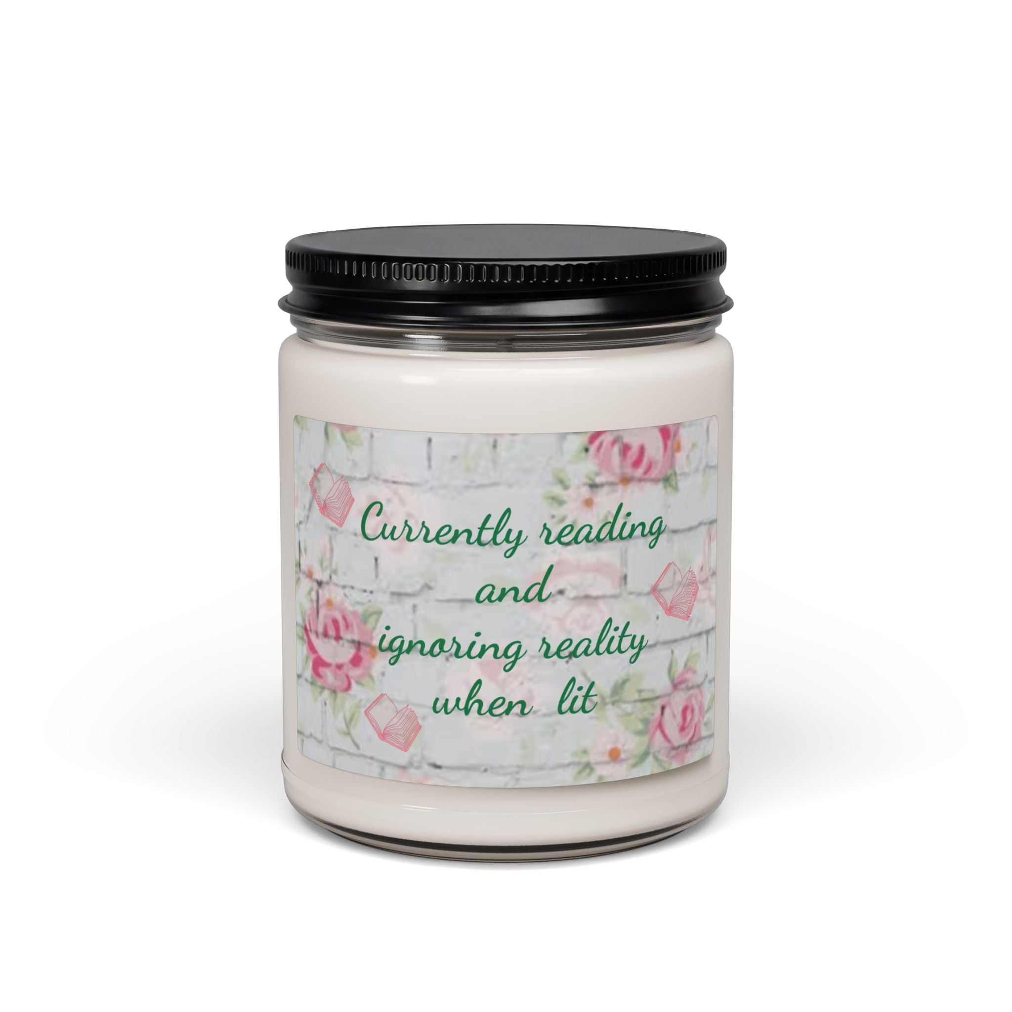 Scented Soy Candle, 9oz, reading when lit custom label