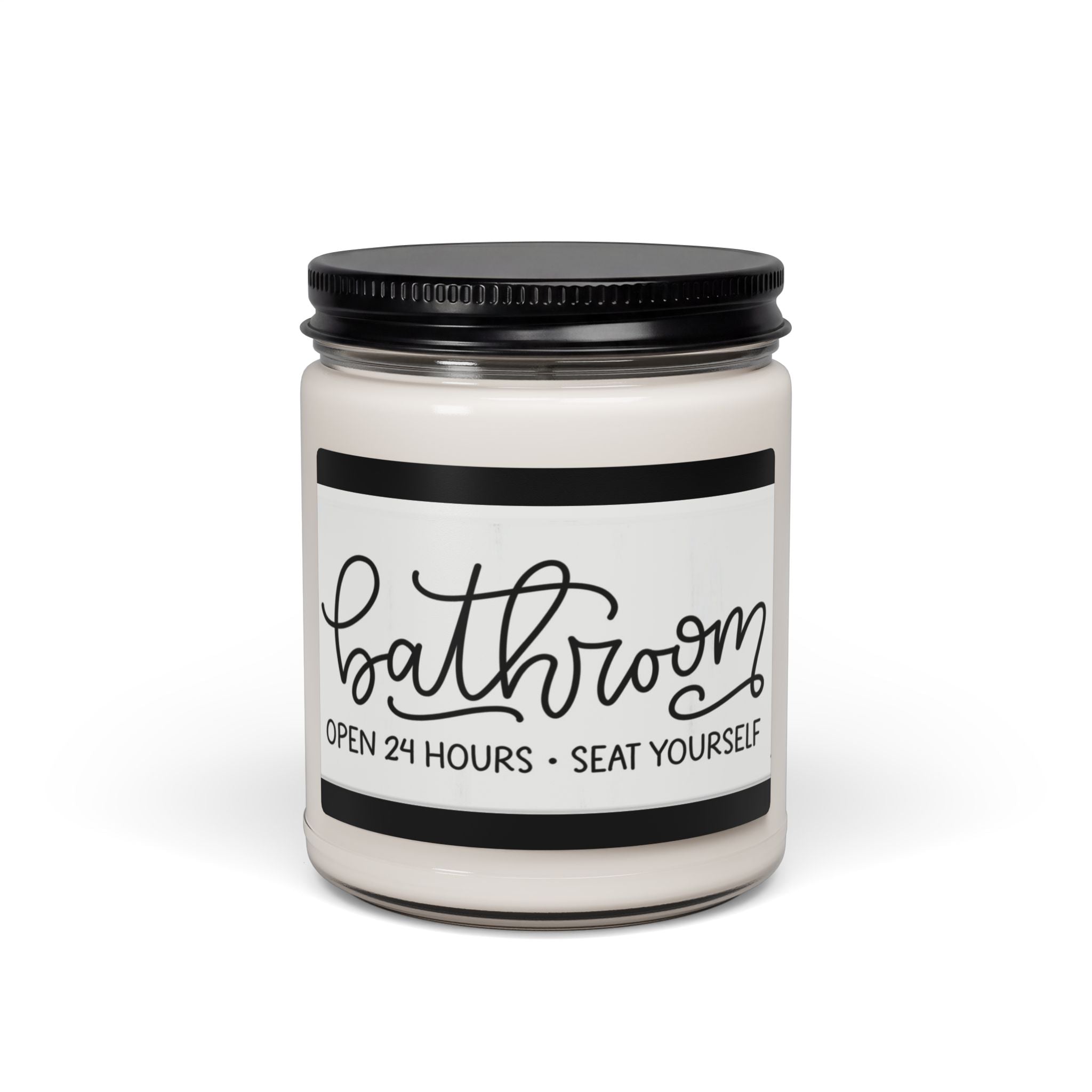 Scented Soy Candle, 9oz, Bathroom 24/7, decor