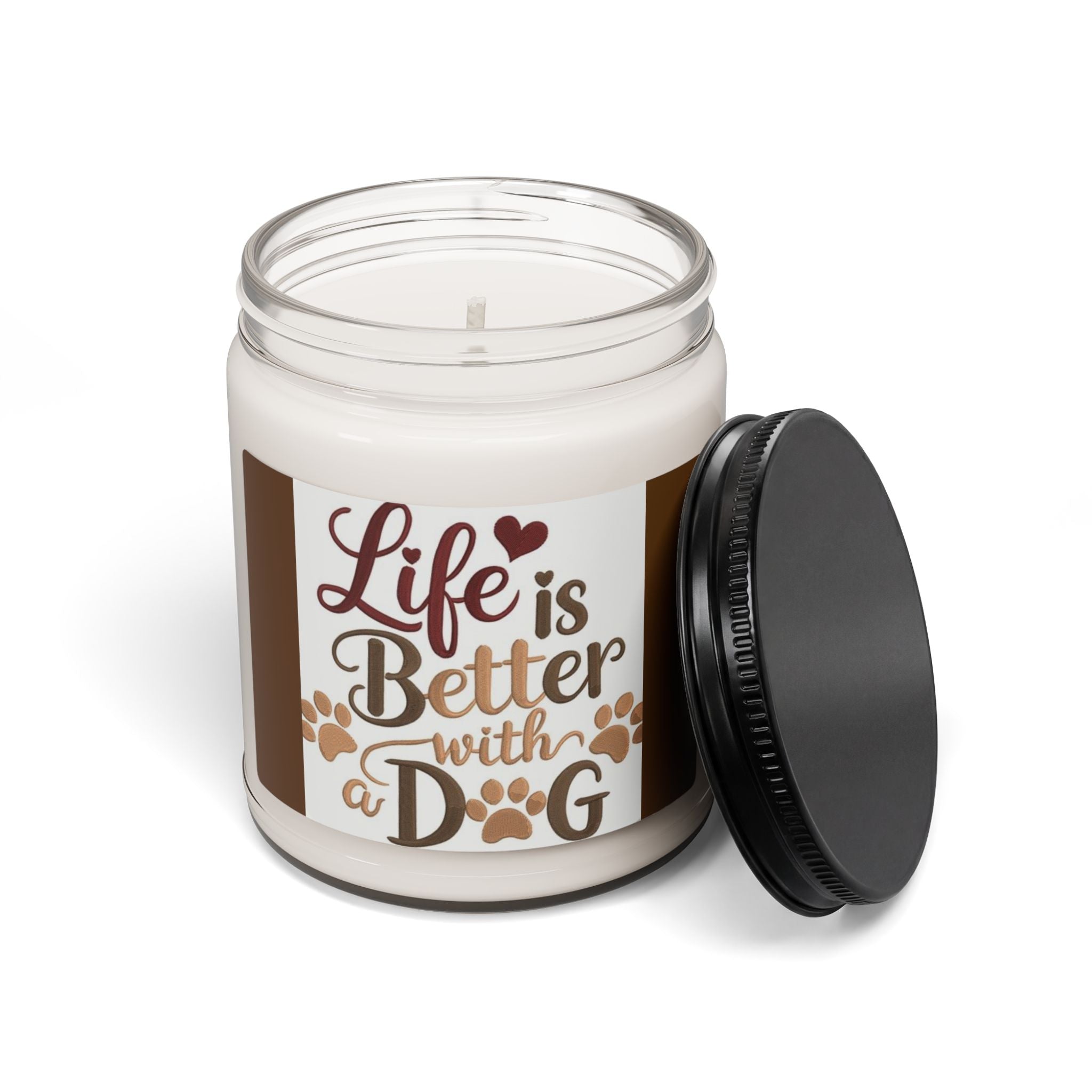 Scented Soy Candle, 9oz, Life is better with a dog