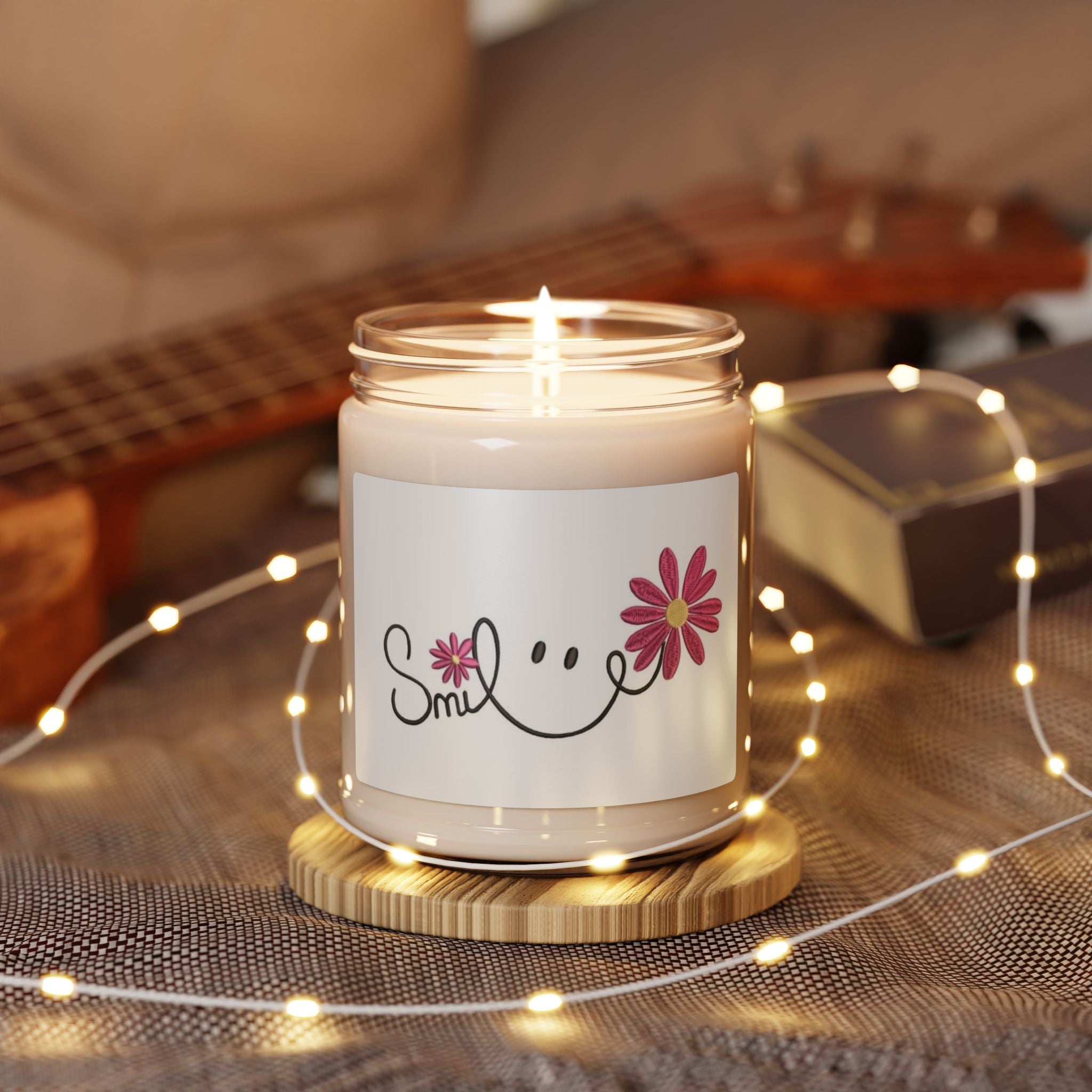 Scented Soy Candle, 9oz, Smile, inspirational, affirmations