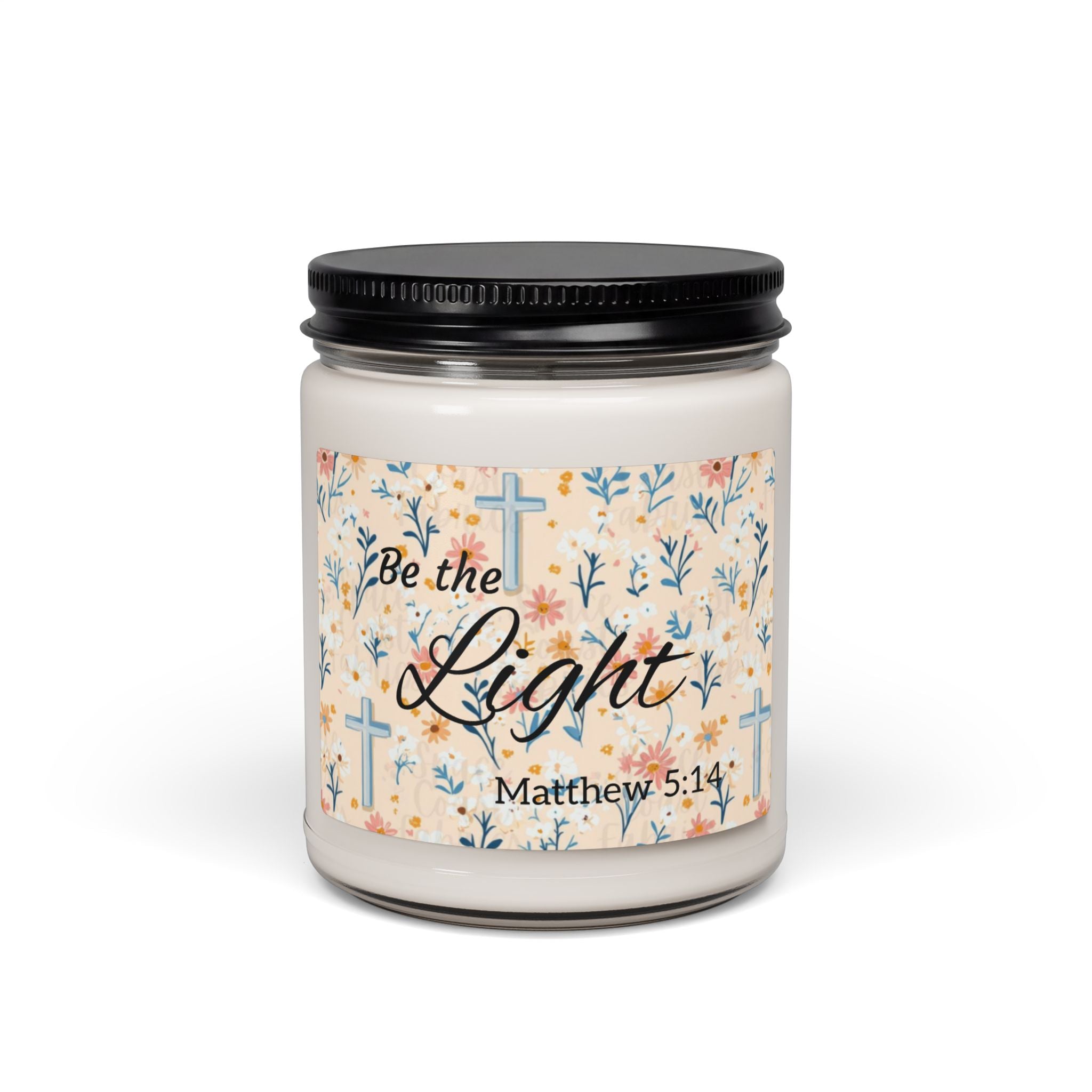 Scented Soy Candle, 9oz, Be the Light. Inspirational, Bible verse design