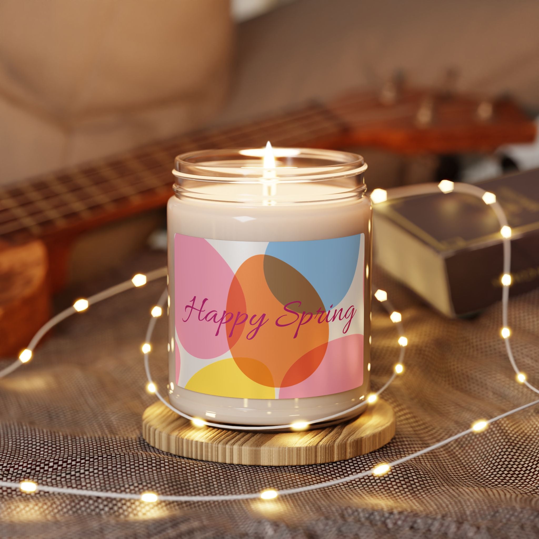 Happy Spring egg Design Candle | 9oz Soy Candle