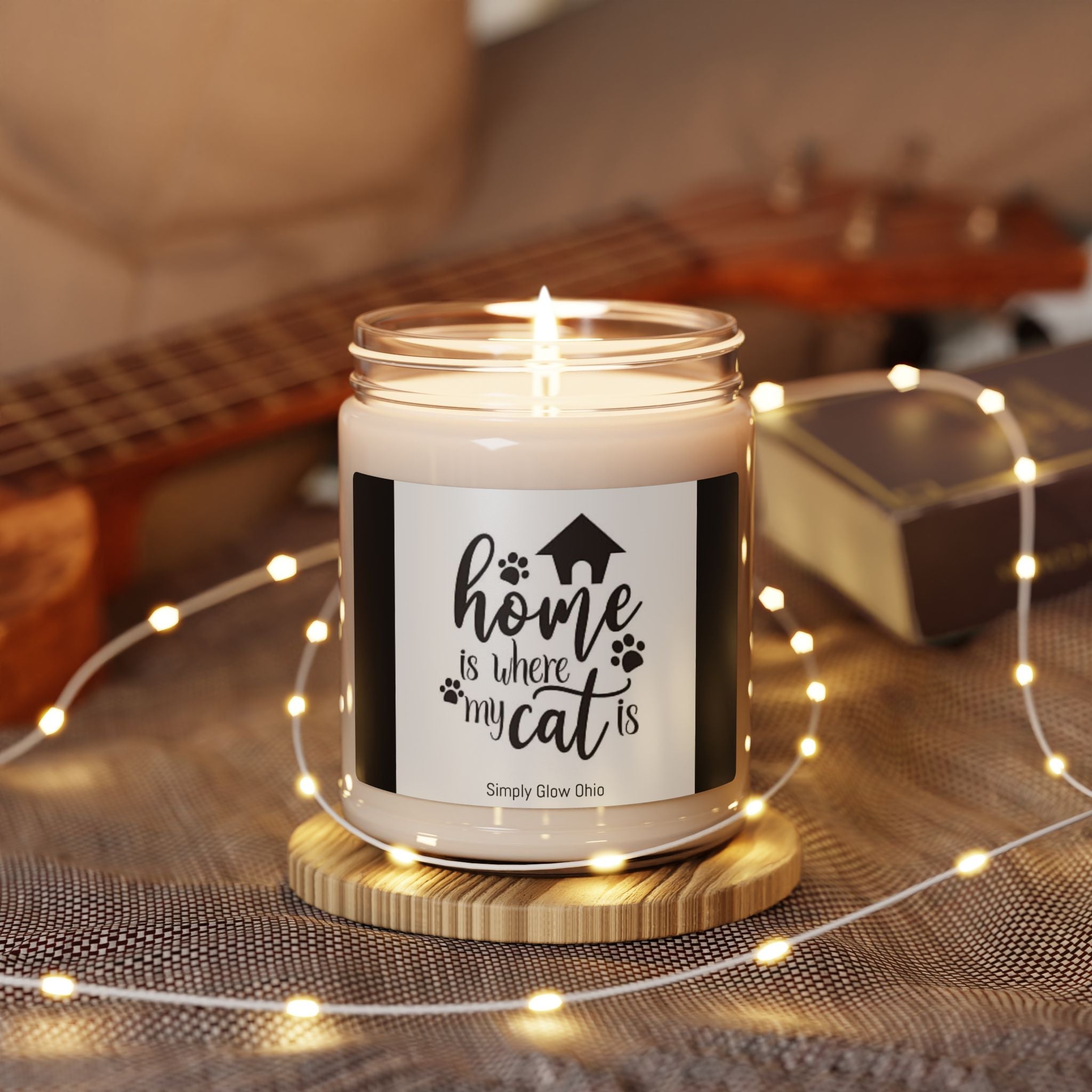 Scented Soy Candle, 9oz, Home is where my Cat is - Simply Glow Ohio