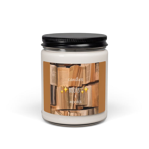 Bookshelf Aesthetic Candle Scented Soy Candle | 9oz Book Lover Home Decor - Simply Glow Ohio