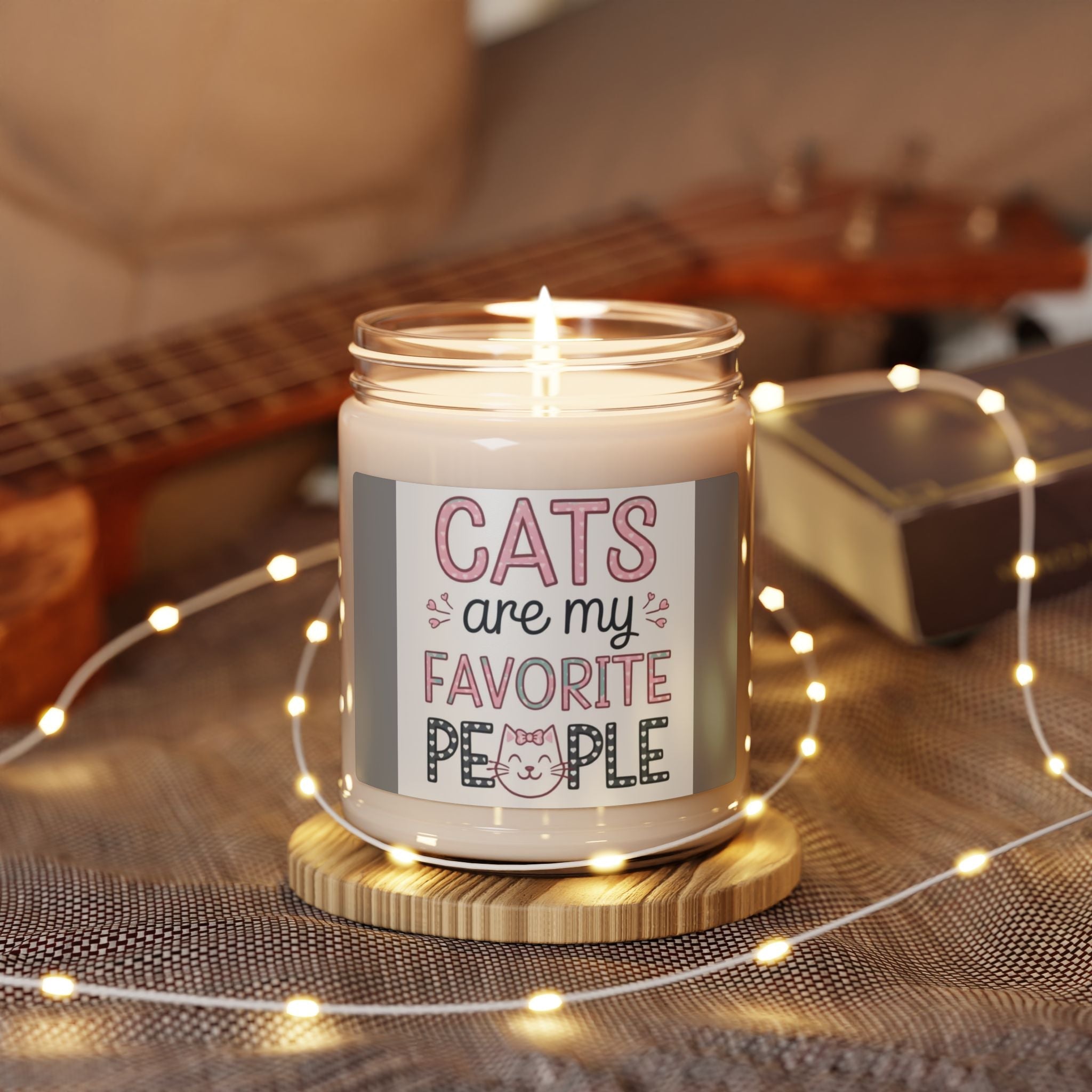 Scented Soy Candle, 9oz, Cats are my favorite people - Simply Glow Ohio